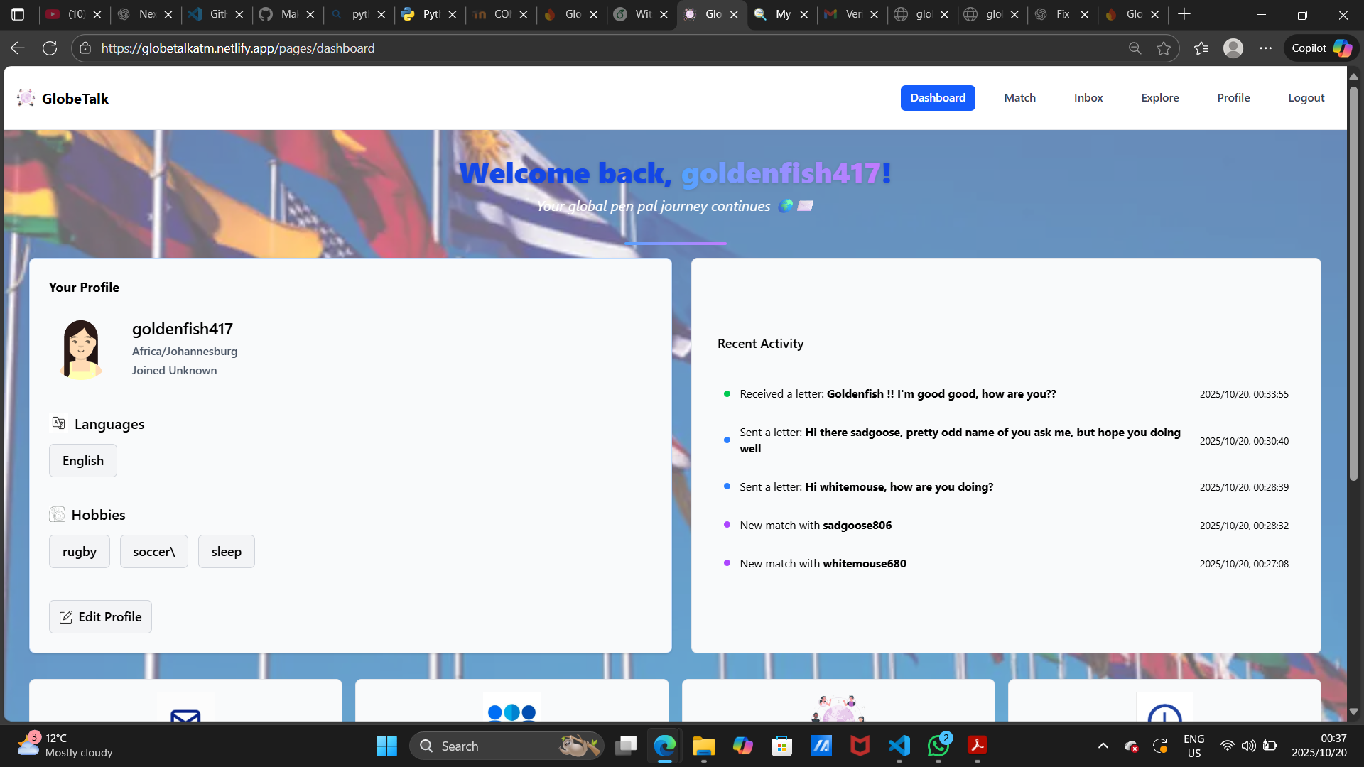Sprint Review Screenshot