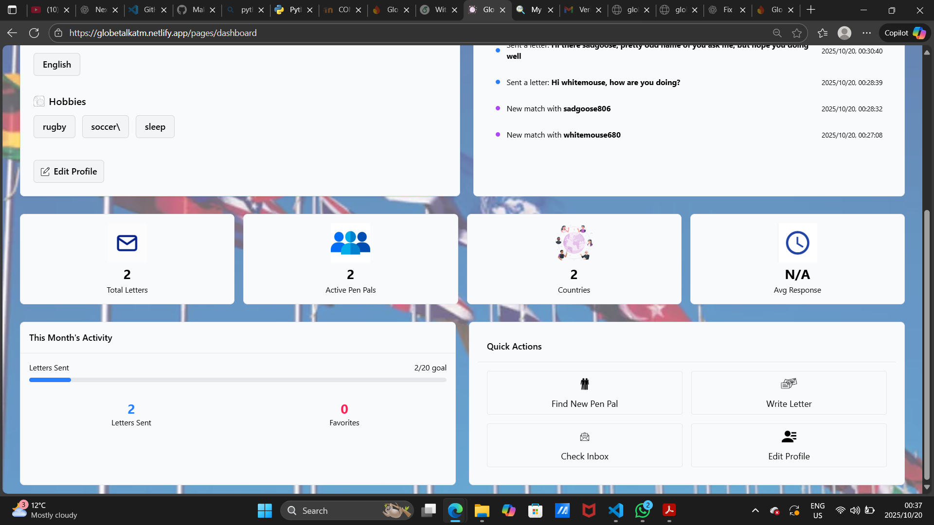 Sprint Review Screenshot