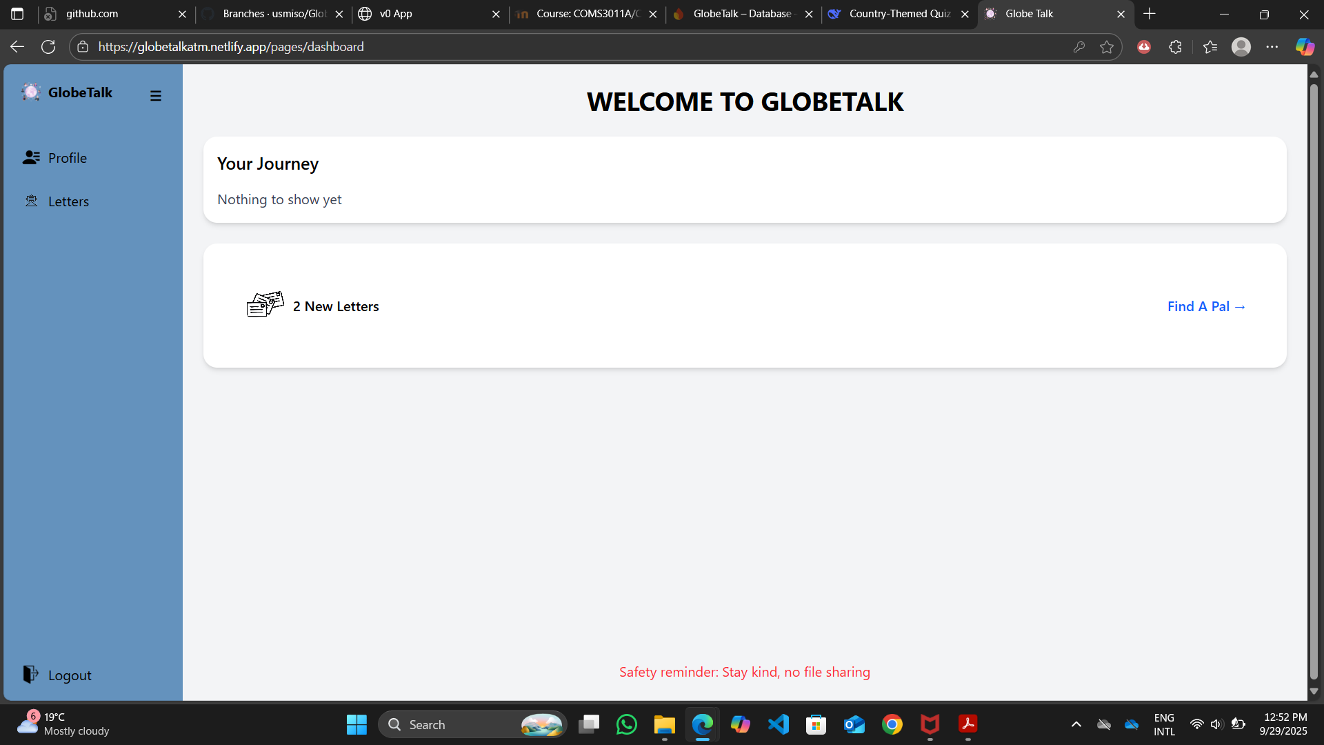 Sprint Review Screenshot