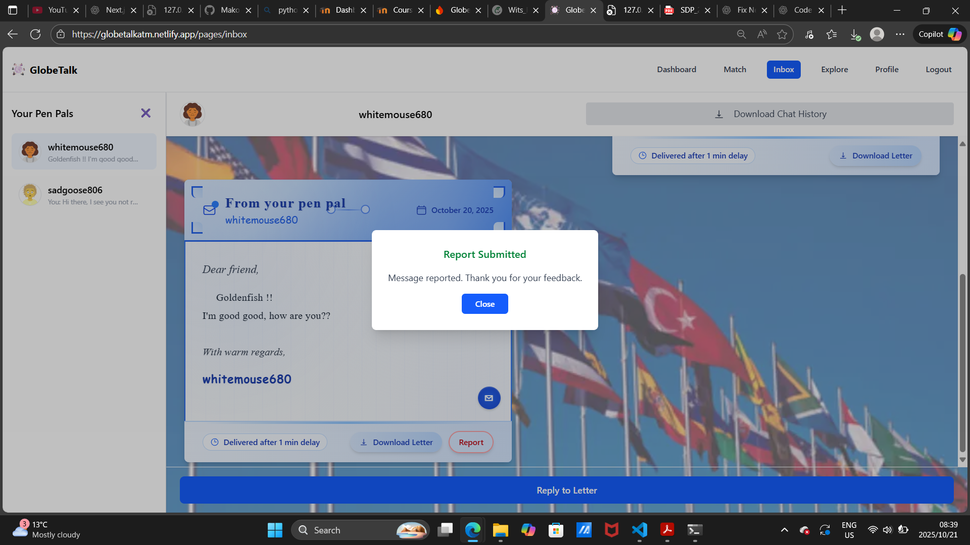 Sprint Review Screenshot